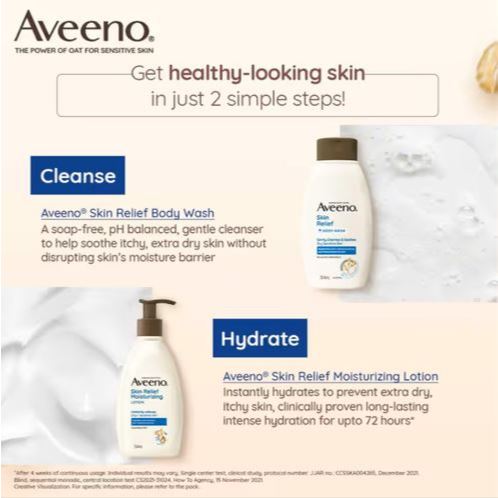 Aveeno Skin Relief Moisturising Fragrance Free Body Wash 1L