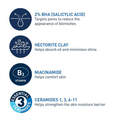 CeraVe Blemish Control Salicylic Acid Cleanser for Acne-Prone Blackheads 236ml