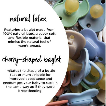 Tommee Tippee Baby Pacifier Cherry Latex Soother 2 Pack BPA free 0-6m, 6-18m, 18-36m