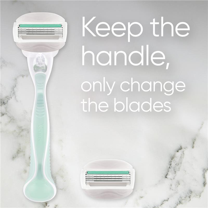 Gillette Venus Comfort Glide Sensitive Womens Razor Handle Shave + 2 Blade Refills