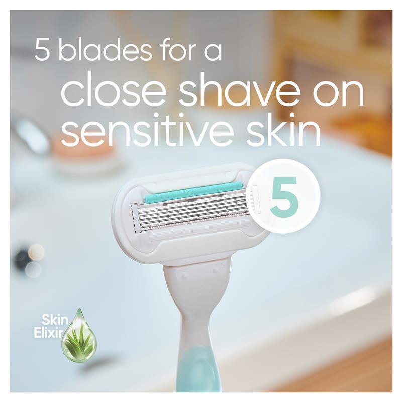 Gillette Venus Deluxe Smooth Sensitive Women's Shaver Razor Handle + 2 Blade Refills