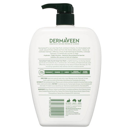 Dermaveen Daily Nourish Soap Free Wash 1L 500ml or 250ml