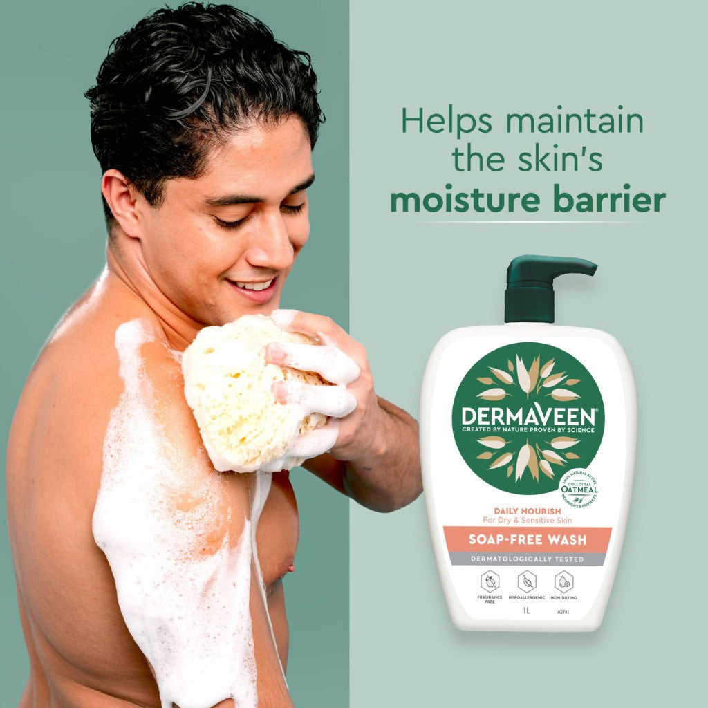 Dermaveen Daily Nourish Soap Free Wash 1L 500ml or 250ml