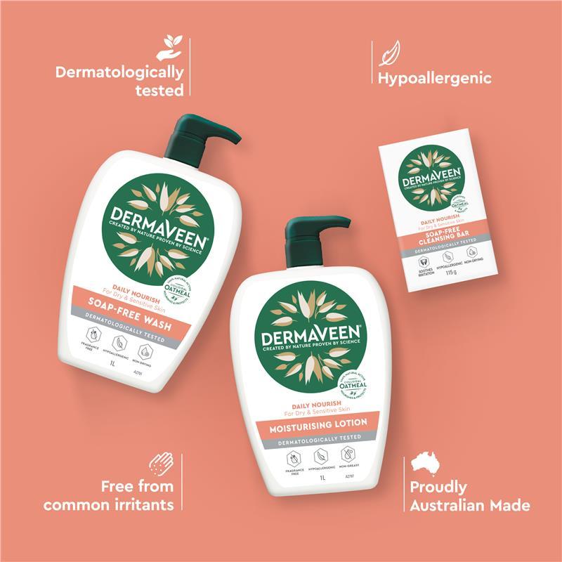 Dermaveen Daily Nourish Soap Free Wash 1L 500ml or 250ml