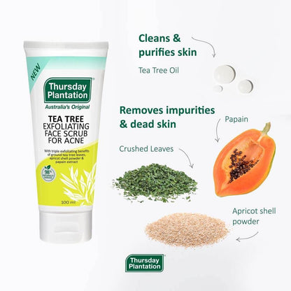 Thursday Plantation Tea Tree Exfoliating Acne Face Scrub 100ml