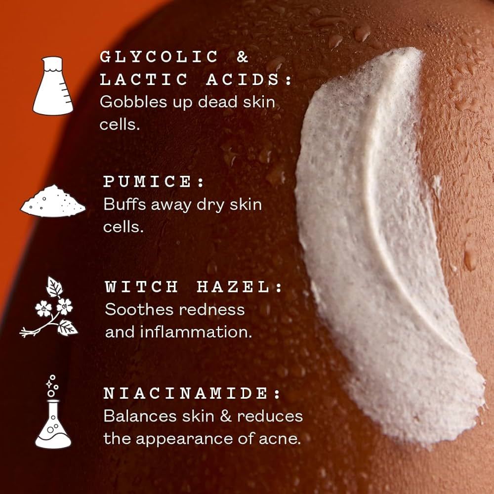 Frank Body Glycolic Body Scrub | Vegan, Cruelty Free, Exfoliating AHA Niacinamide