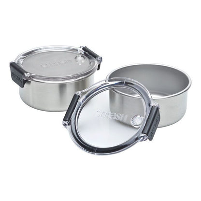 Smash Snack Microwave Safe Stainless Steel Pot 2 Pack