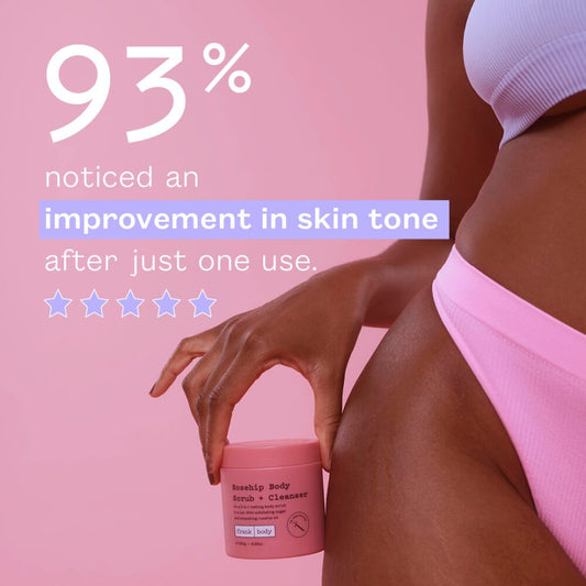 Frank Body Rosehip Body Scrub and Cleanser | Moisturize Hydrating Brightening Firming Exfoliating