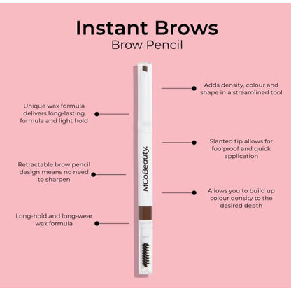 McoBeauty Instant Brows Pencil Eyebrow Makeup Long Lasting Buildable