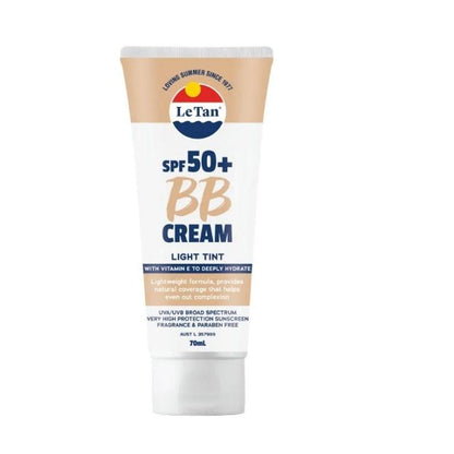 Le Tan SPF50+ BB Cream Tint 70ml SPF 50 Hydrating High Protection Broad Spectrum Light and Medium