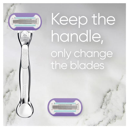 Gillette Venus Deluxe Smooth Platinum Razor With 2 Womens Razor Blades Refill