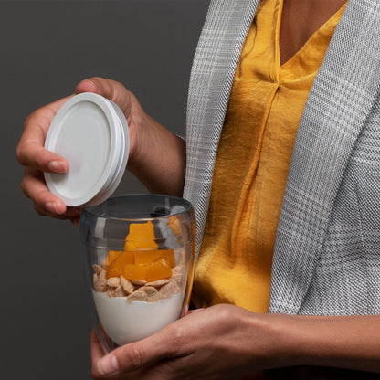 BODUM PAVINA 2 pcs To-Go Double Wall Glasses Cups Tumbler with Lid 0.3L10oz