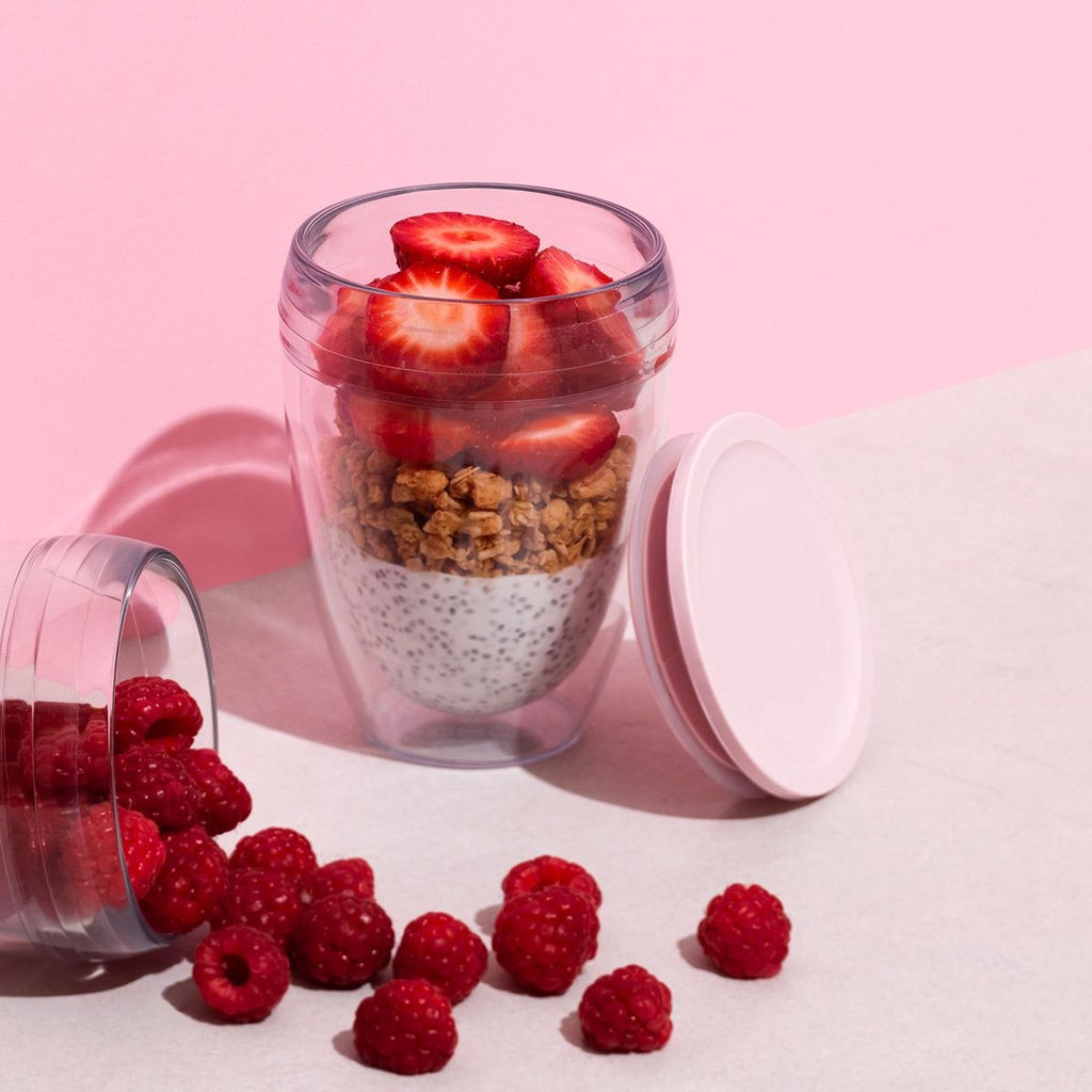 BODUM PAVINA 2 pcs To-Go Double Wall Glasses Cups Tumbler with Lid 0.3L10oz