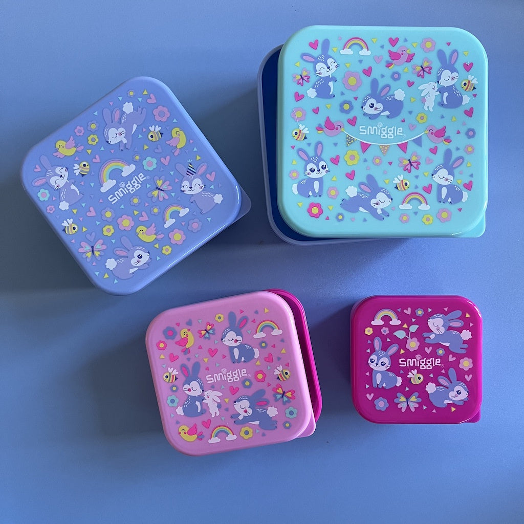 Smiggle 4in1 Nested Lunchbox Food Snack Container for Kids School Outing