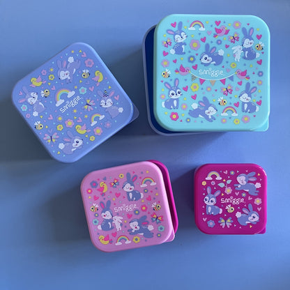Smiggle 4in1 Nested Lunchbox Food Snack Container for Kids School Outing