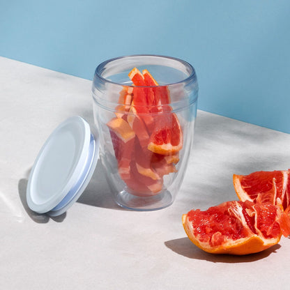 BODUM PAVINA 2 pcs To-Go Double Wall Glasses Cups Tumbler with Lid 0.3L10oz