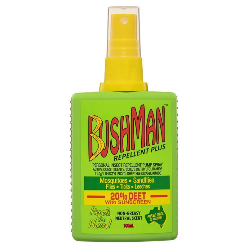 Bushman Plus 20% Deet Mosquito Insect Repellent with Sunscreen Spray Roll-On